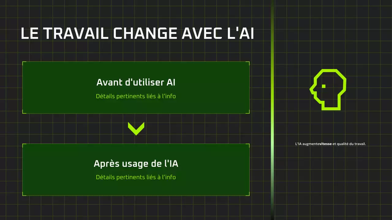 Présentation du cours d'IA moderne en noir et vert