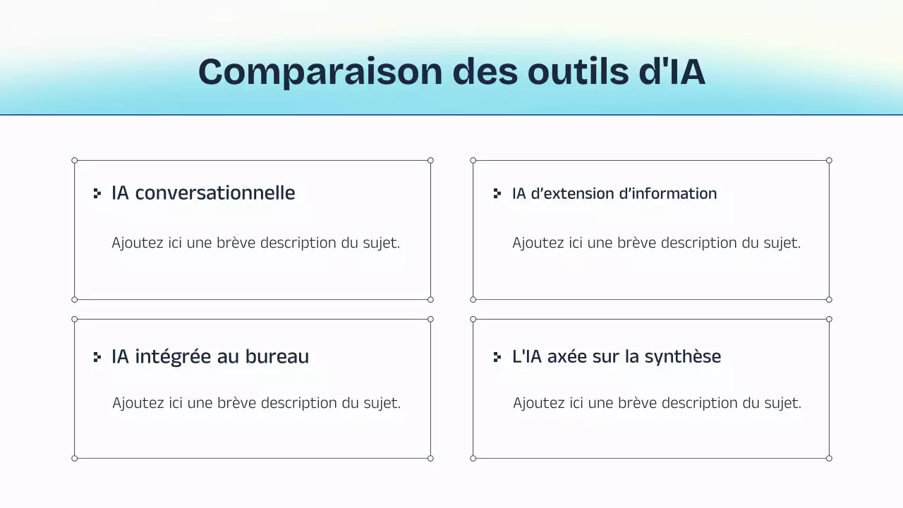 Présentation de cours sur l'IA bleue et jaune