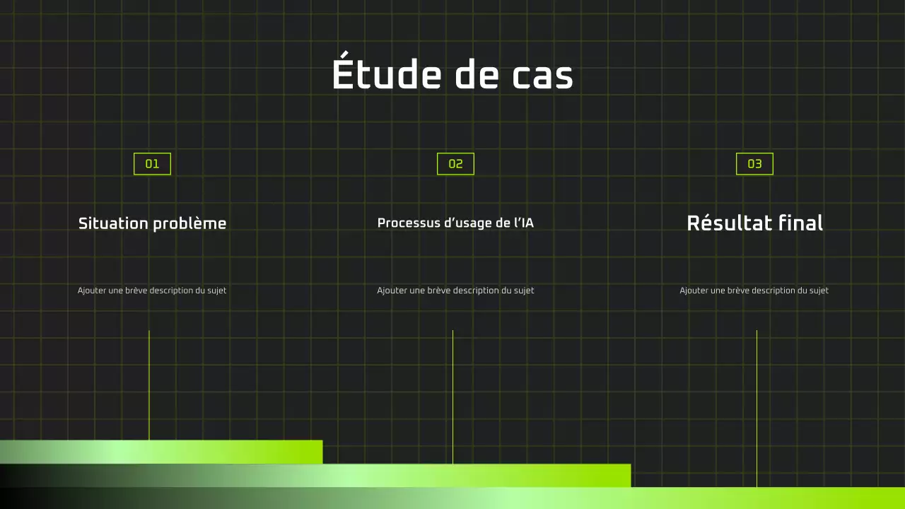 Présentation du cours d'IA moderne en noir et vert
