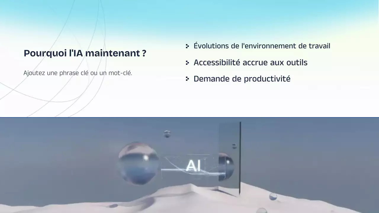 Présentation de cours sur l'IA bleue et jaune