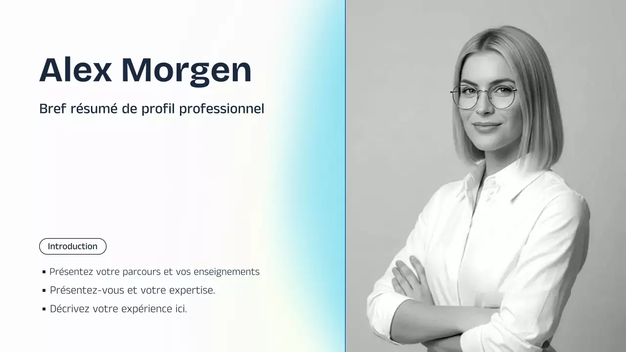 Présentation de cours sur l'IA bleue et jaune