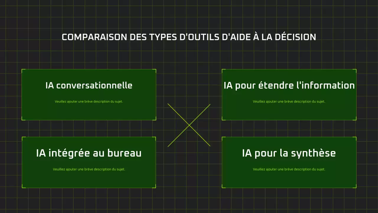 Présentation du cours d'IA moderne en noir et vert