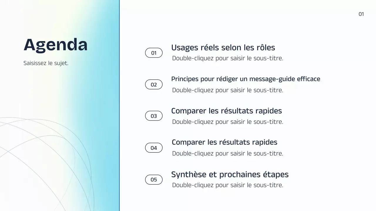 Présentation de cours sur l'IA bleue et jaune