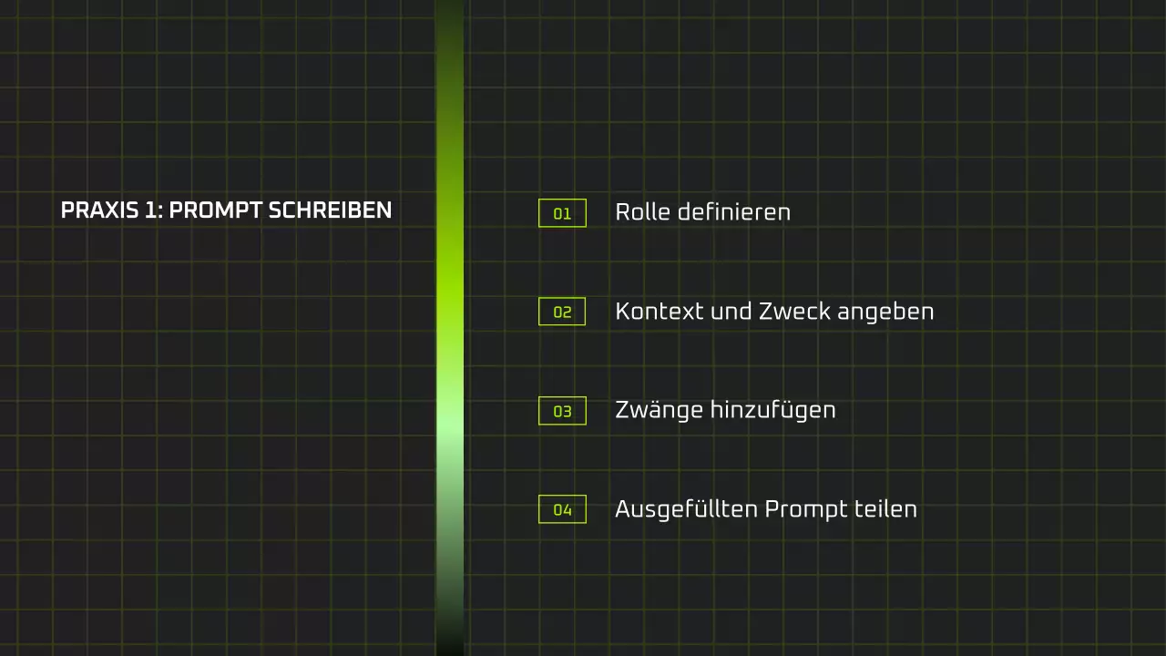 Präsentation des modernen KI-Kurses „Schwarz und Grün“