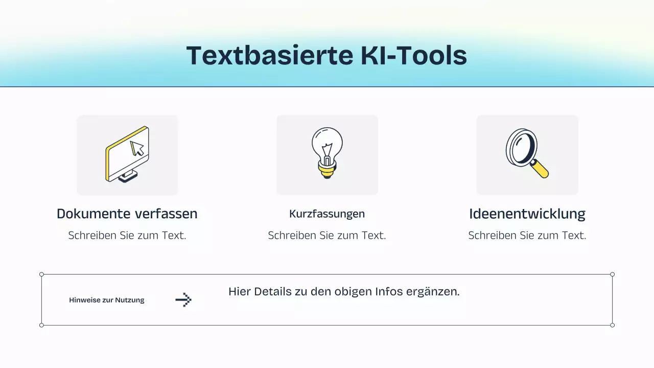 Vorlesungspräsentation zu Blau und Gelb (KI)