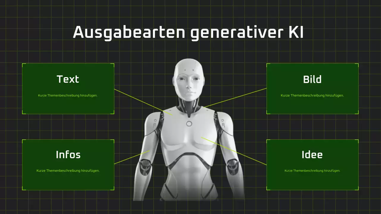 Präsentation des modernen KI-Kurses „Schwarz und Grün“