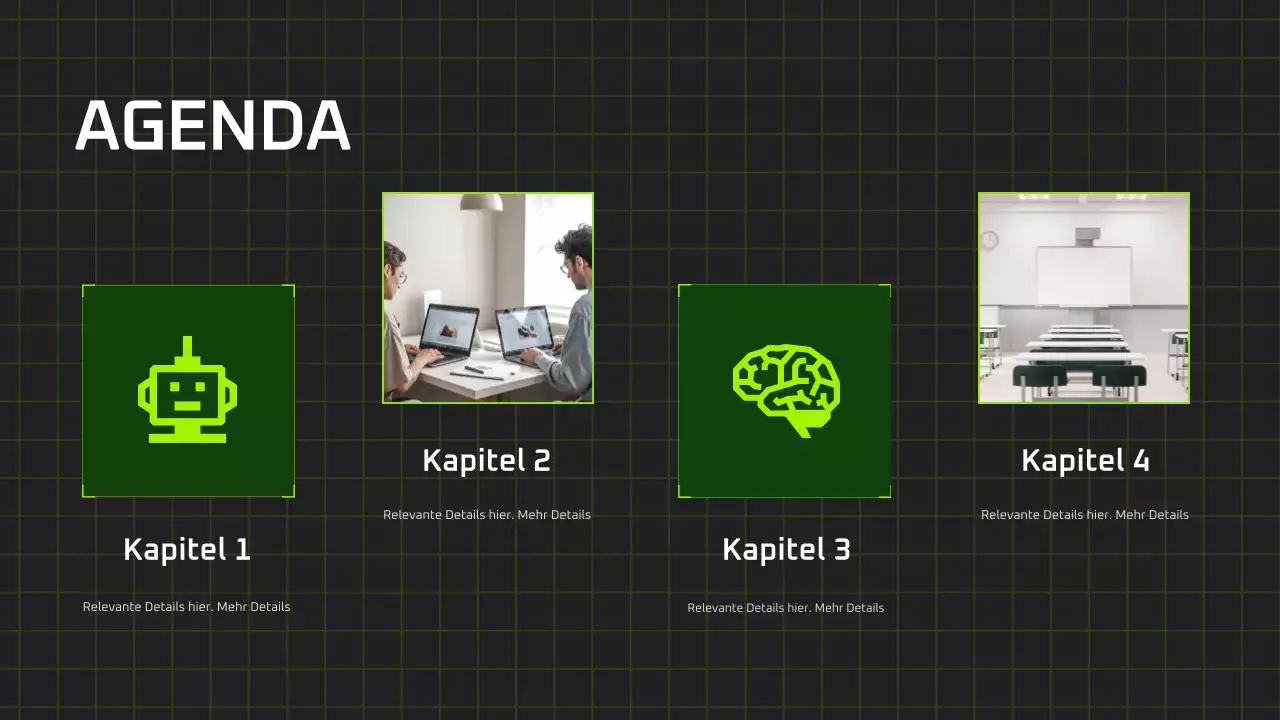 Präsentation des modernen KI-Kurses „Schwarz und Grün“