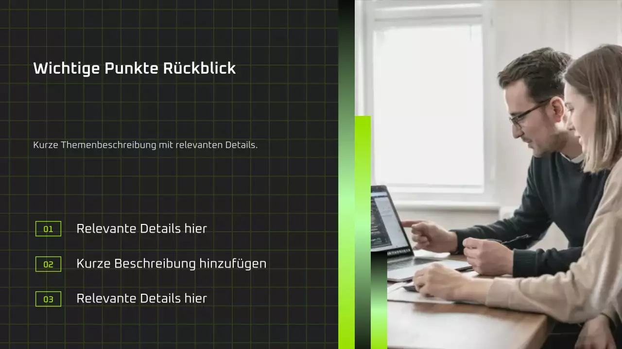 Präsentation des modernen KI-Kurses „Schwarz und Grün“