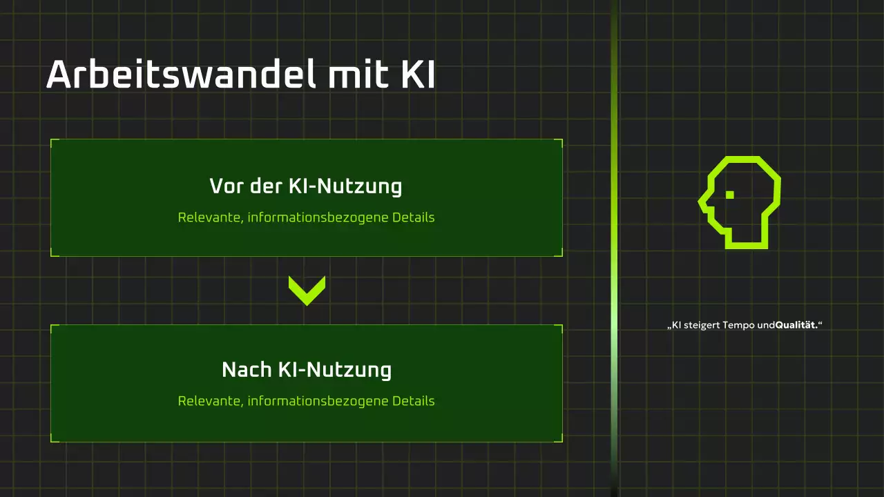 Präsentation des modernen KI-Kurses „Schwarz und Grün“