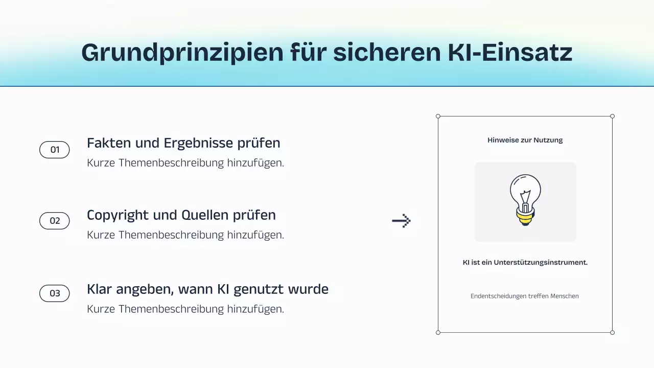 Vorlesungspräsentation zu Blau und Gelb (KI)