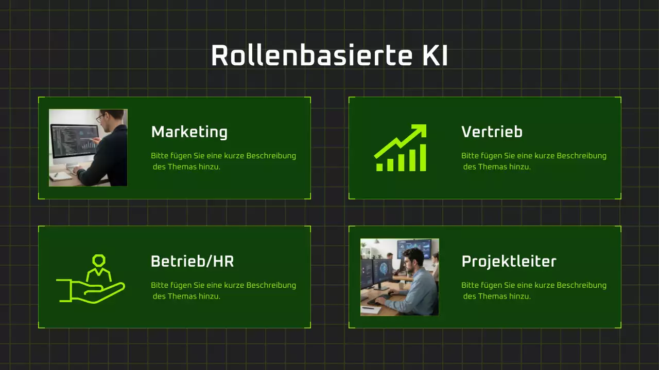 Präsentation des modernen KI-Kurses „Schwarz und Grün“