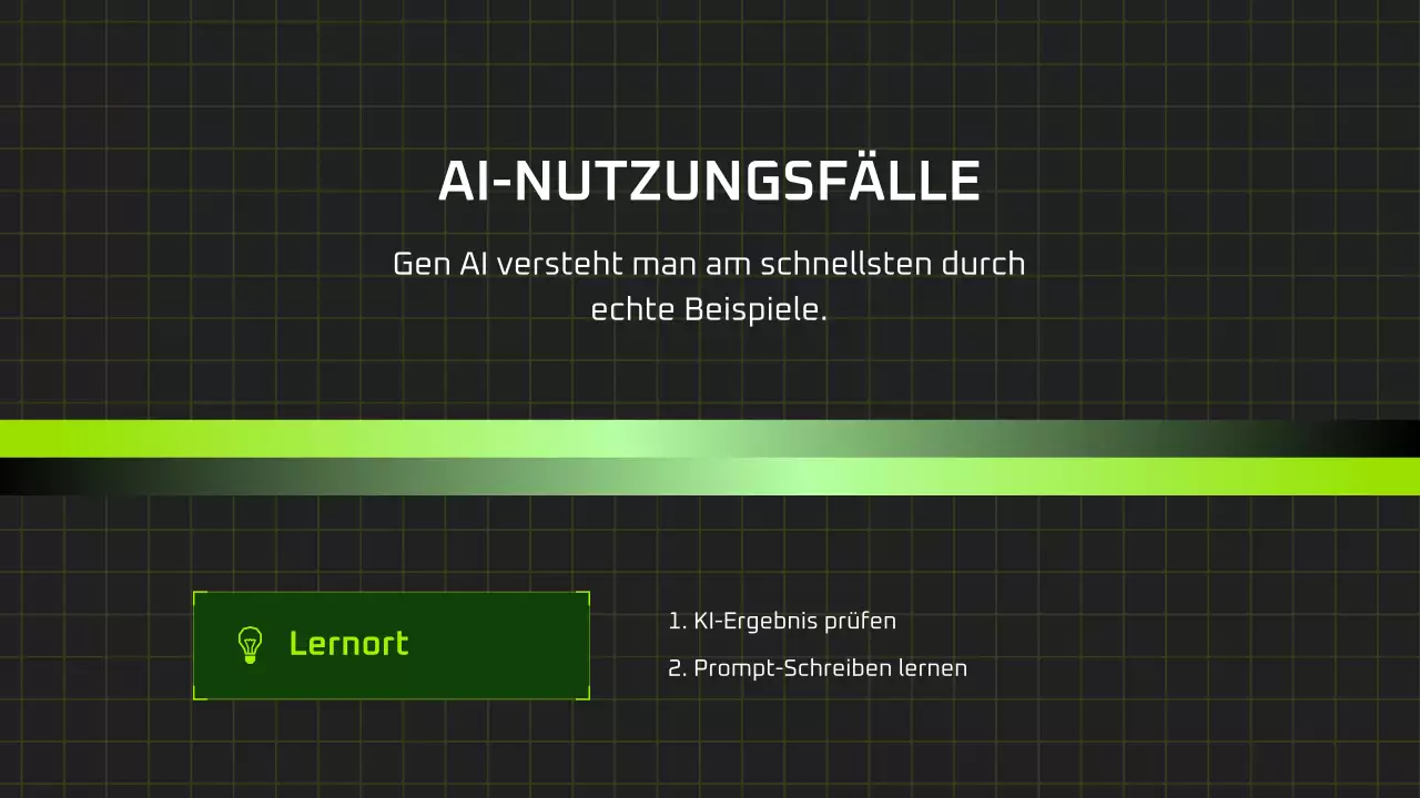 Präsentation des modernen KI-Kurses „Schwarz und Grün“