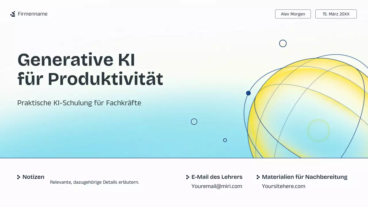 Vorlesungspräsentation zu Blau und Gelb (KI)