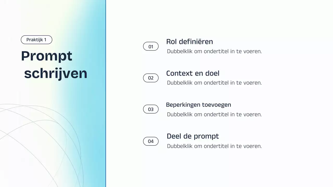 Blauw en geel AI-lezingpresentatie