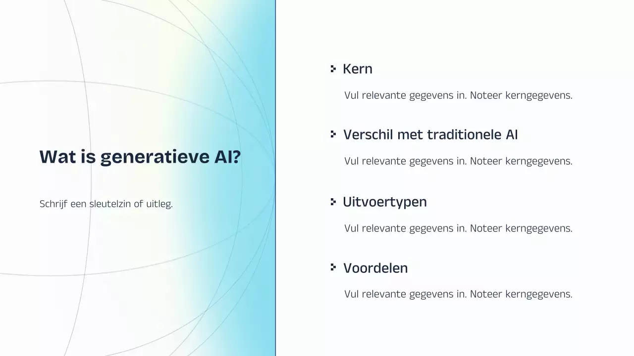 Blauw en geel AI-lezingpresentatie