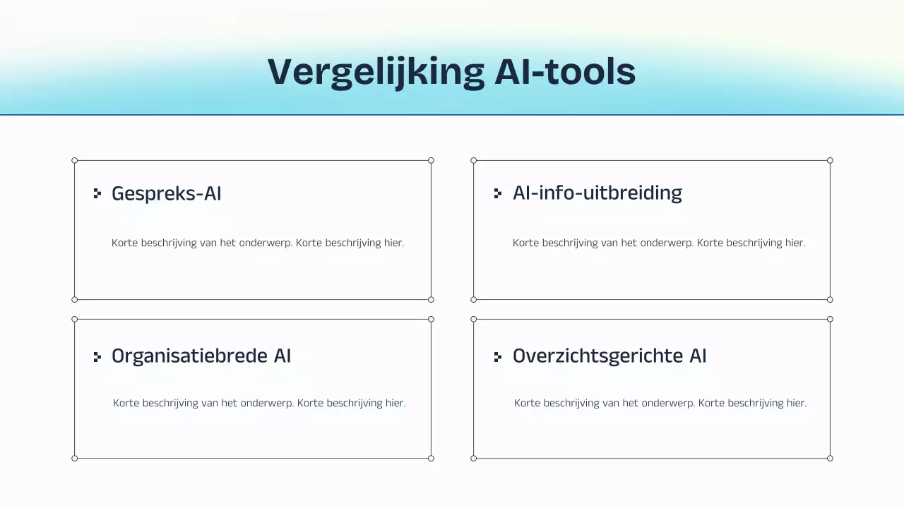 Blauw en geel AI-lezingpresentatie