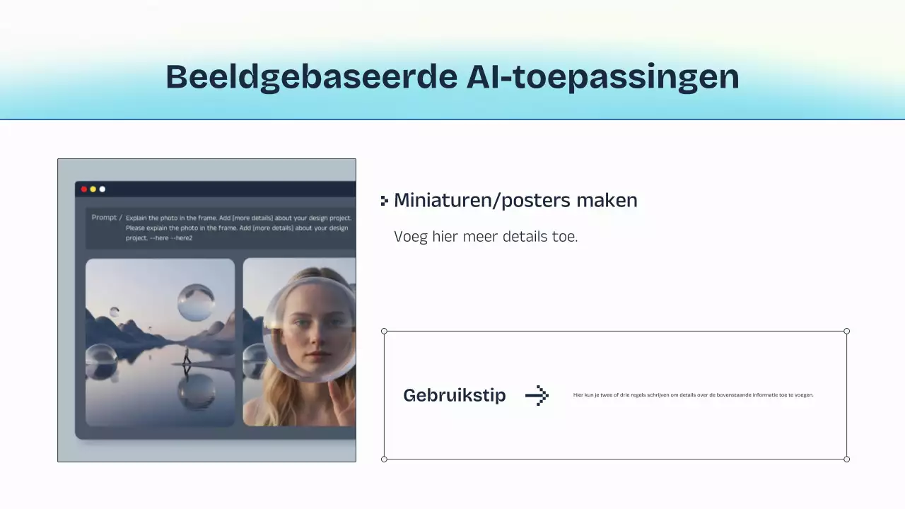 Blauw en geel AI-lezingpresentatie