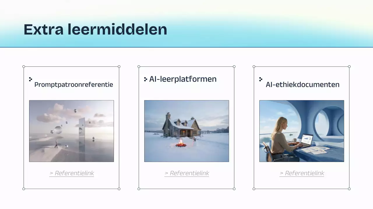 Blauw en geel AI-lezingpresentatie