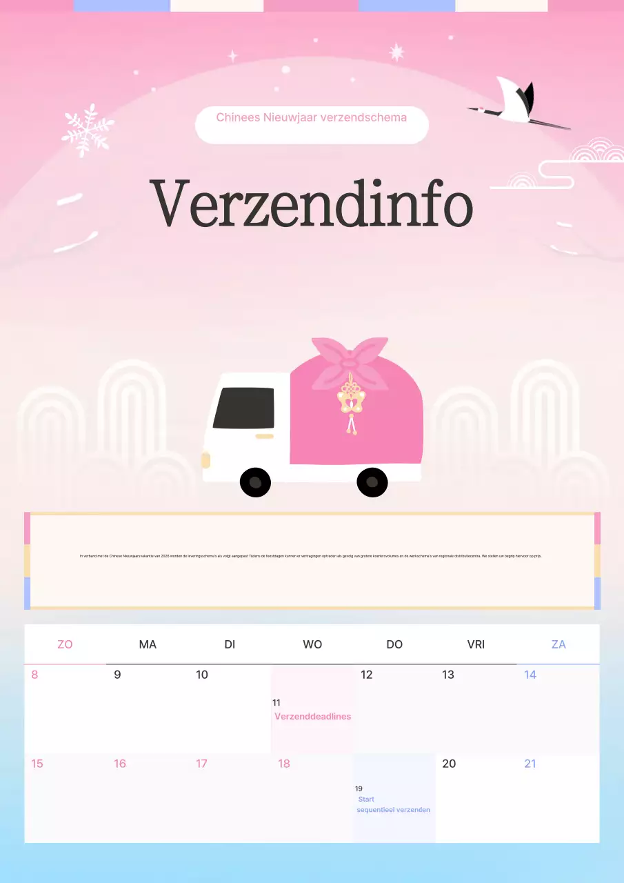 Roze eenvoudige evenementpromotie