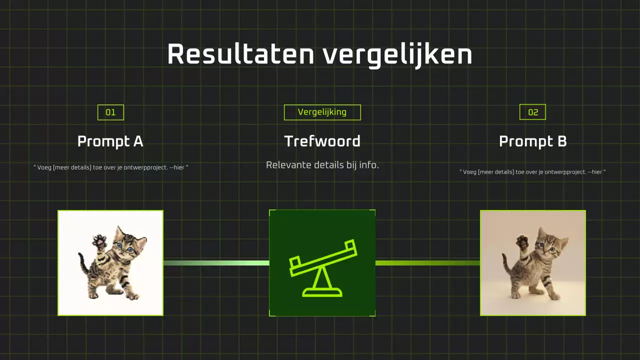 Presentatie van een moderne AI-cursus in zwart-groen