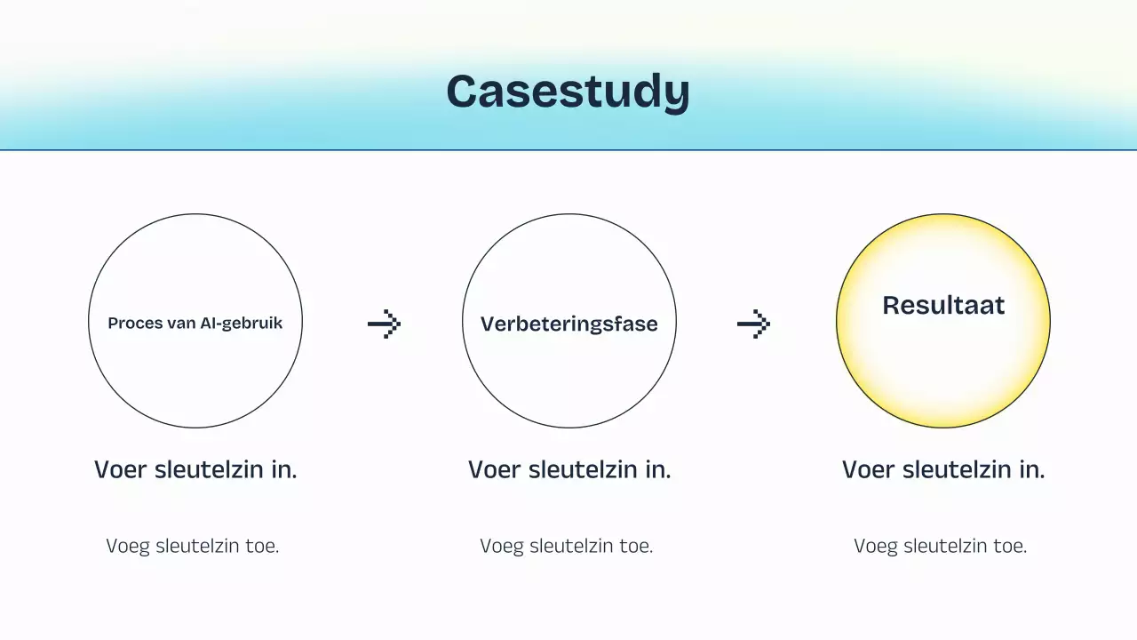 Blauw en geel AI-lezingpresentatie