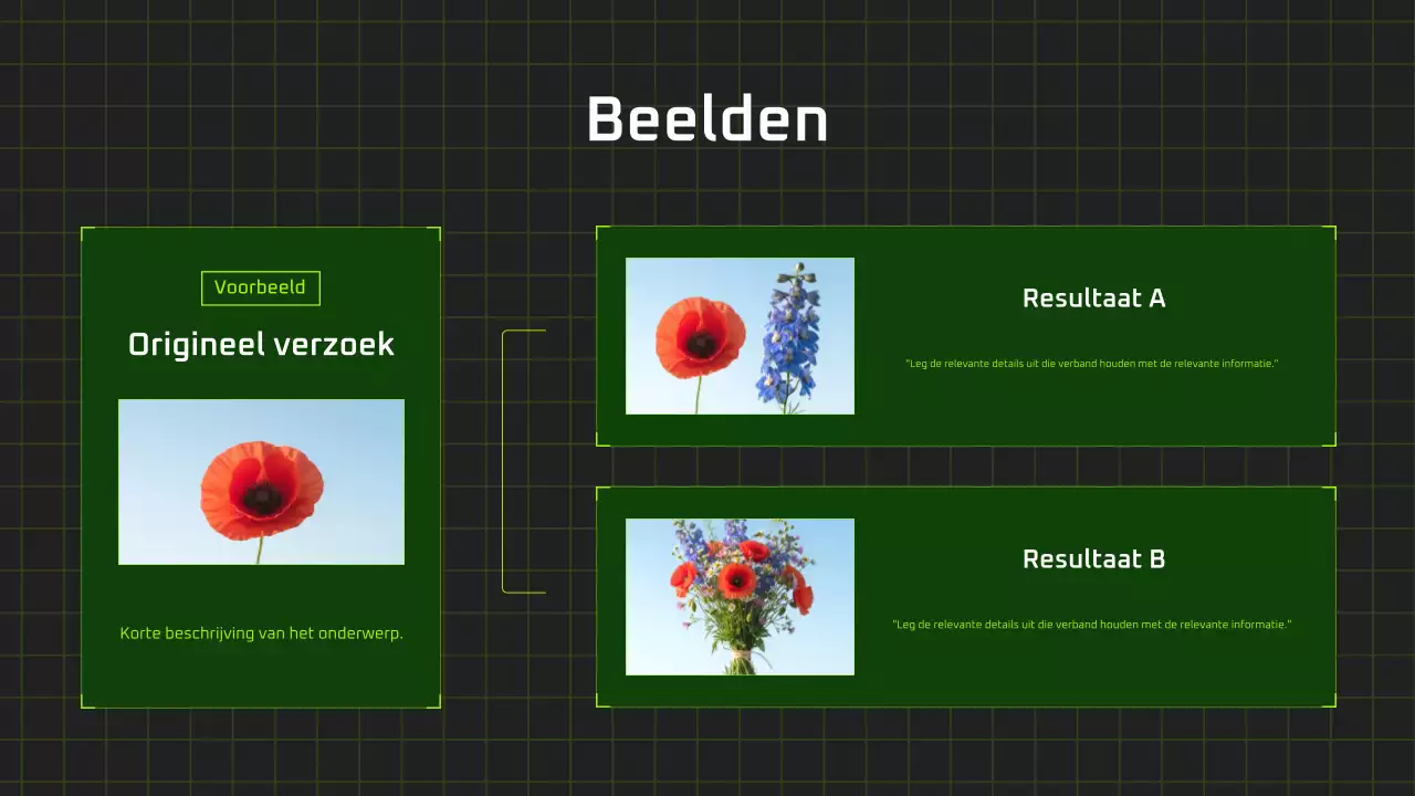 Presentatie van een moderne AI-cursus in zwart-groen