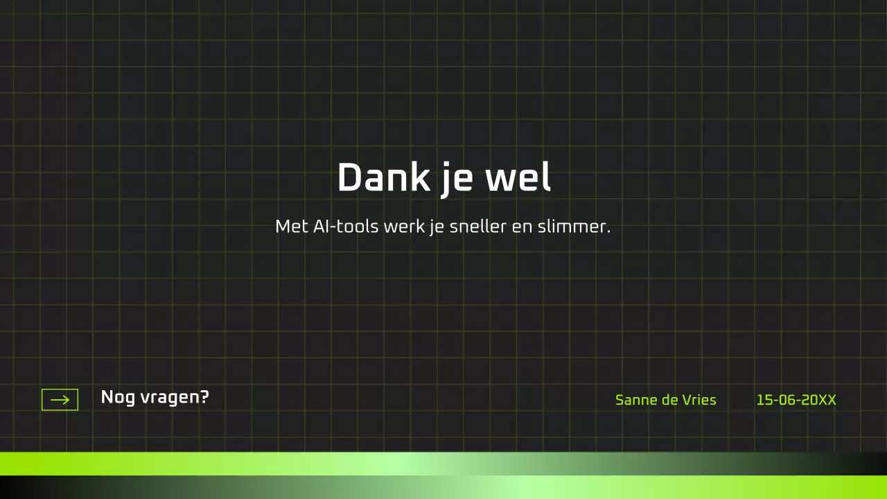 Presentatie van een moderne AI-cursus in zwart-groen