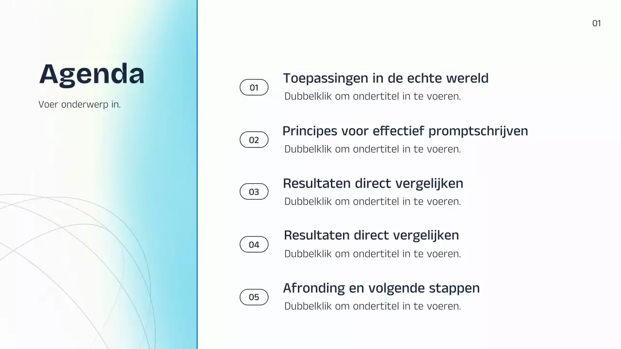 Blauw en geel AI-lezingpresentatie