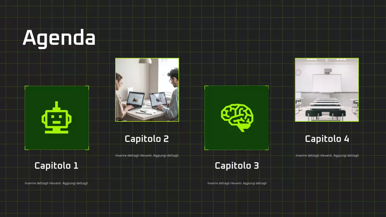 Presentazione del corso di intelligenza artificiale moderna in bianco e nero