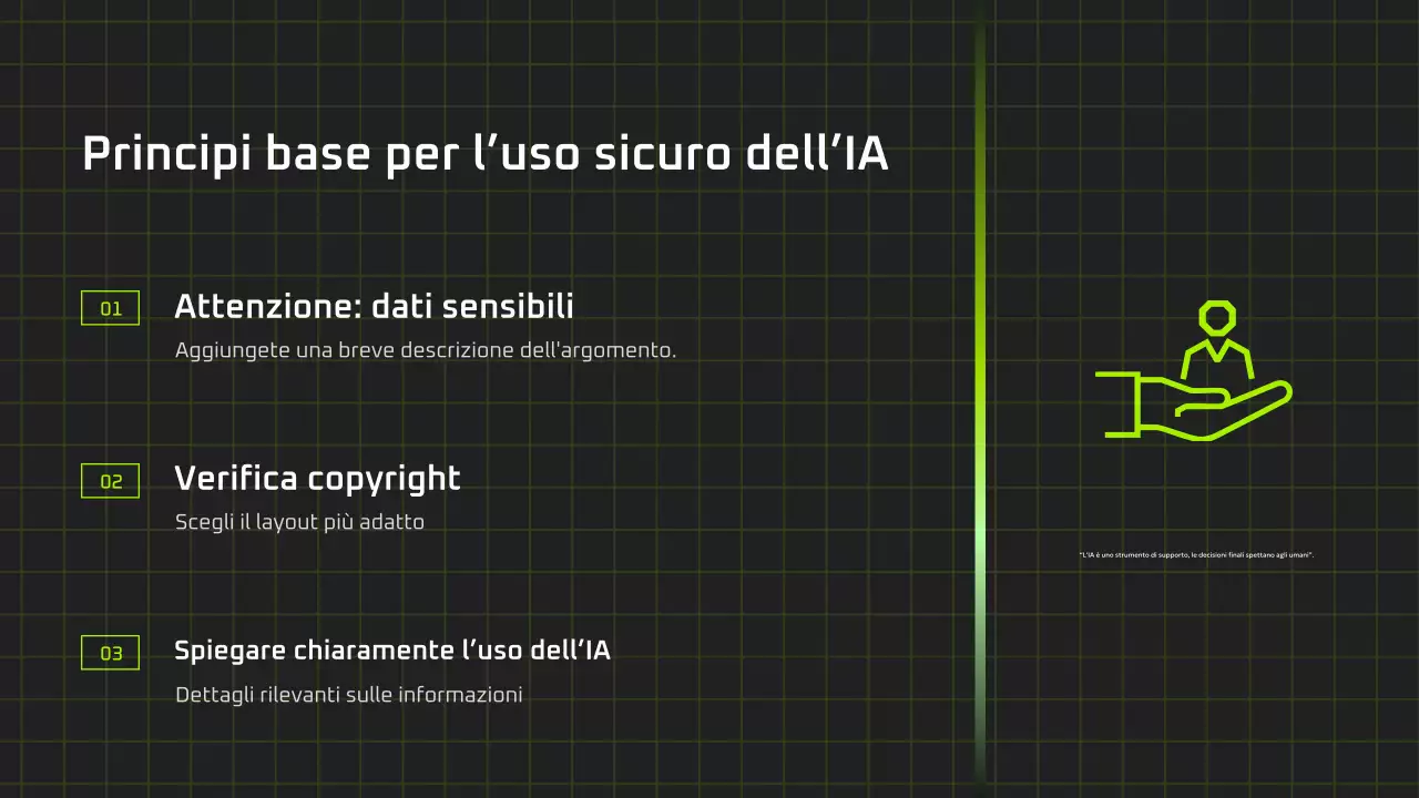 Presentazione del corso di intelligenza artificiale moderna in bianco e nero