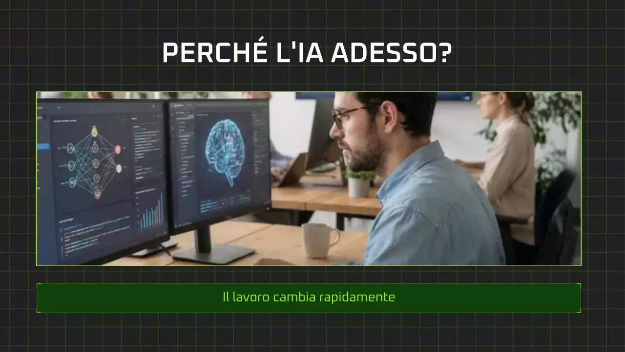 Presentazione del corso di intelligenza artificiale moderna in bianco e nero