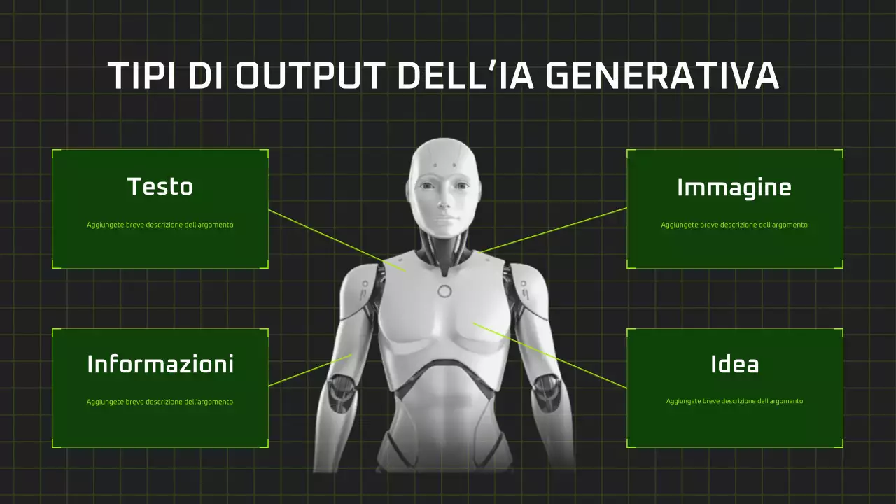Presentazione del corso di intelligenza artificiale moderna in bianco e nero