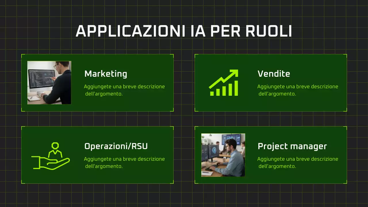 Presentazione del corso di intelligenza artificiale moderna in bianco e nero