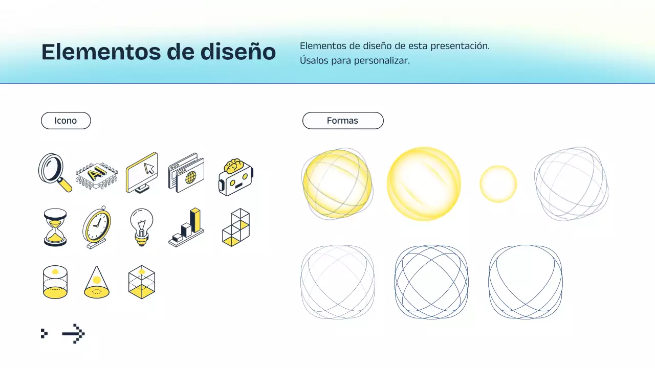 Presentación de la conferencia sobre IA azul y amarilla