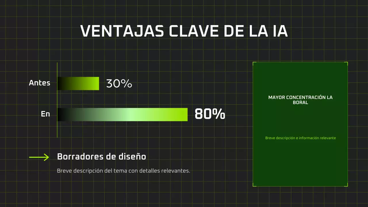 Presentación del curso de IA moderna en negro y verde