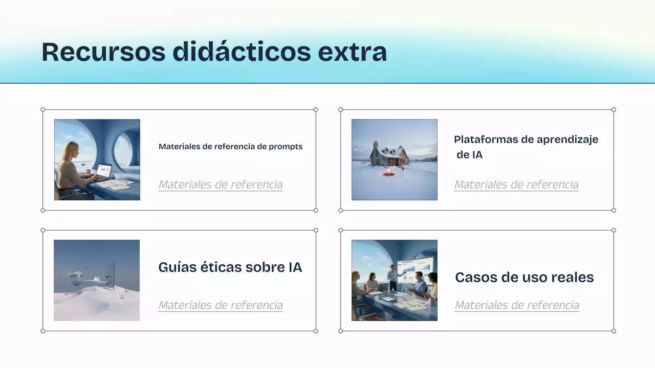 Presentación de la conferencia sobre IA azul y amarilla