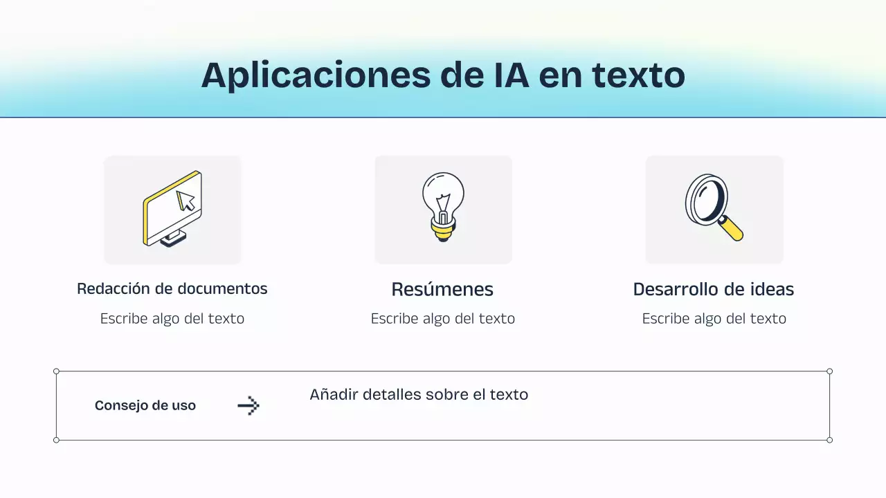 Presentación de la conferencia sobre IA azul y amarilla