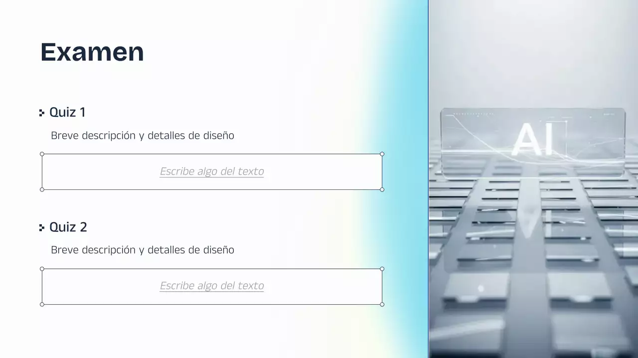 Presentación de la conferencia sobre IA azul y amarilla