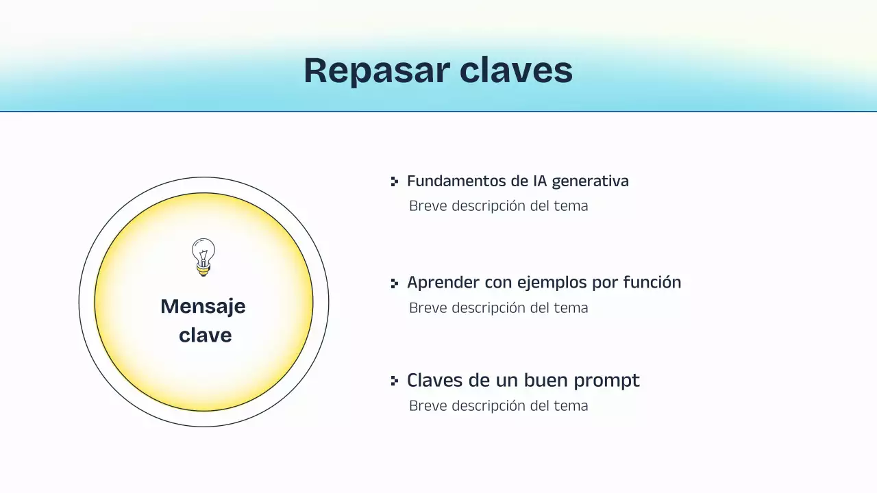 Presentación de la conferencia sobre IA azul y amarilla