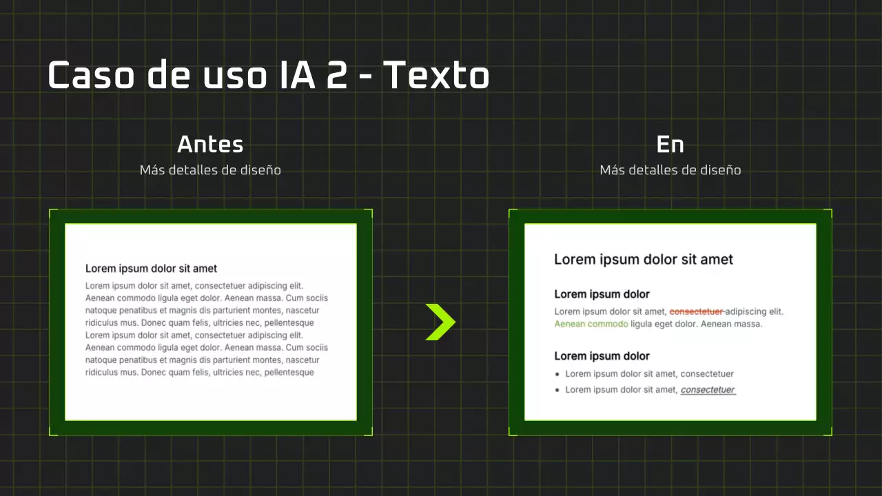 Presentación del curso de IA moderna en negro y verde