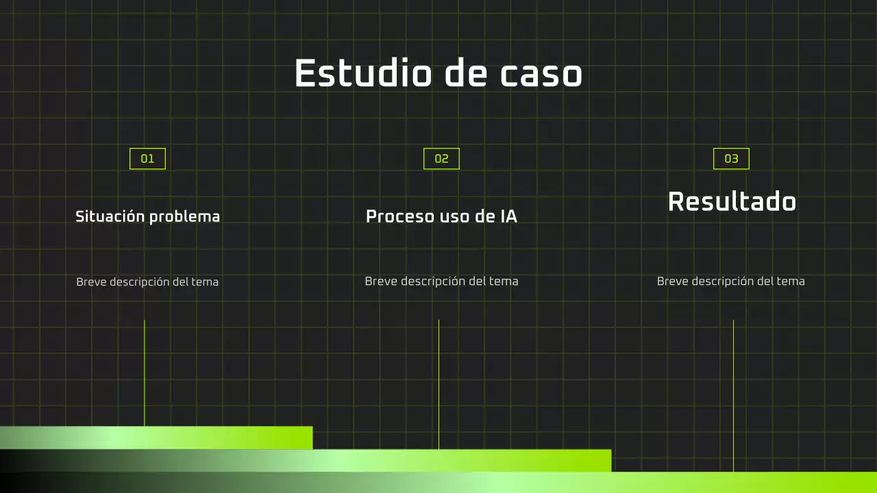 Presentación del curso de IA moderna en negro y verde