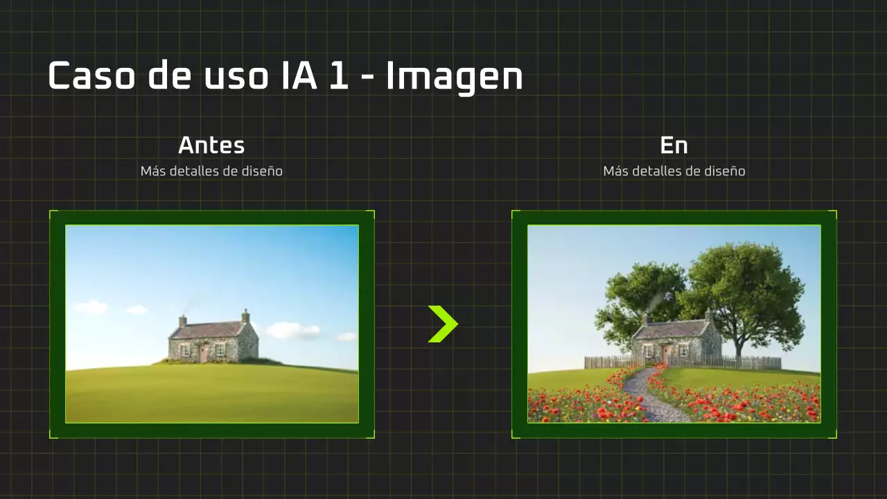 Presentación del curso de IA moderna en negro y verde