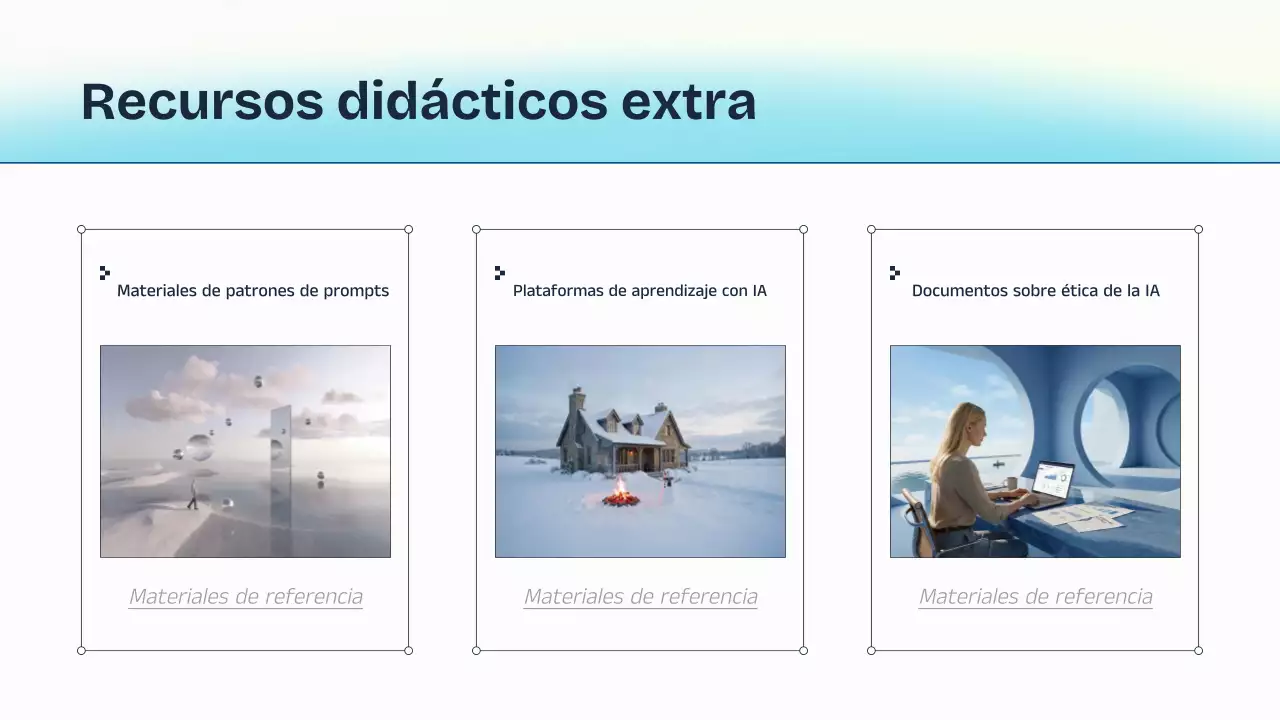 Presentación de la conferencia sobre IA azul y amarilla