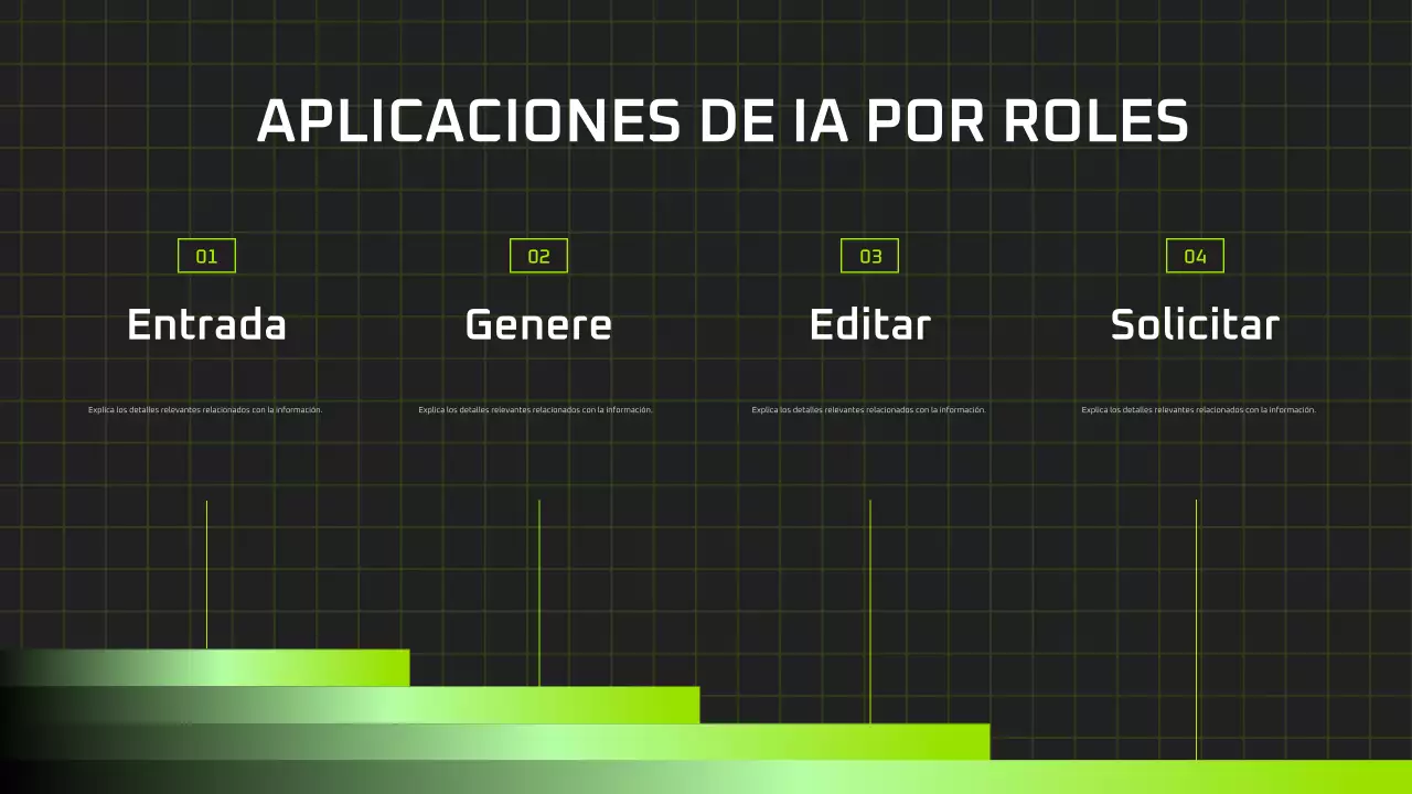 Presentación del curso de IA moderna en negro y verde
