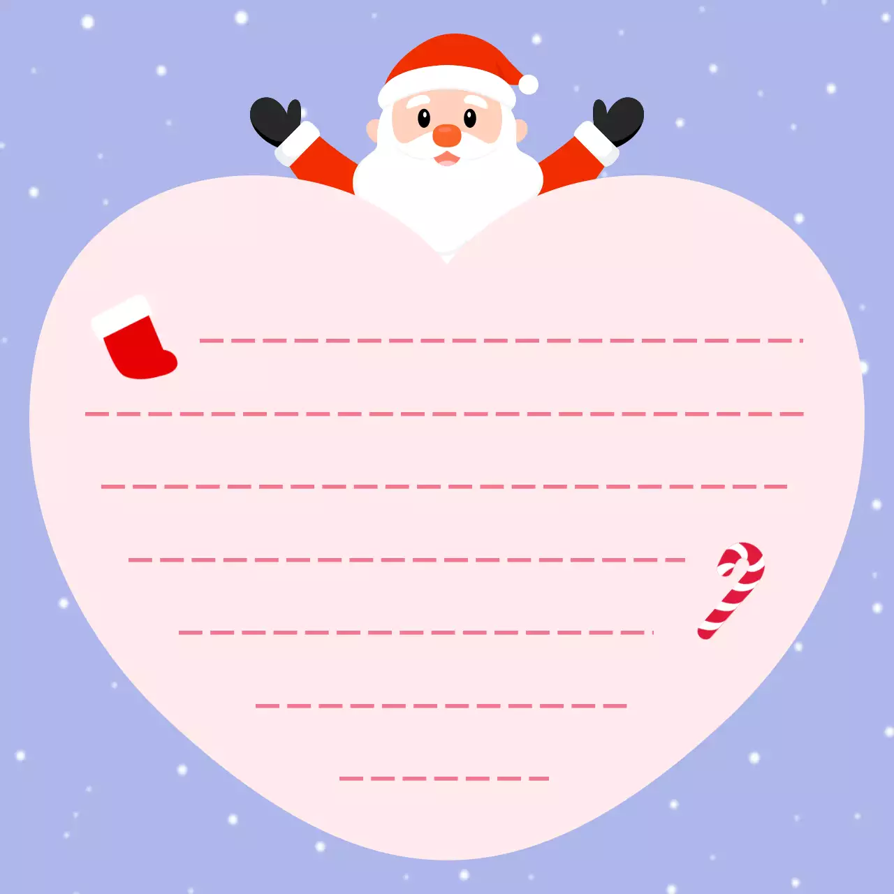 하늘색 아기자기한 크리스마스 프레임