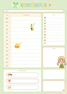 Planejador diário fofo