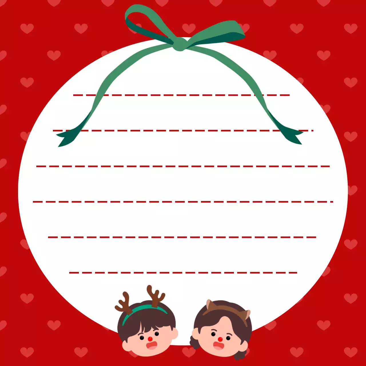 빨강 아기자기한 크리스마스 노트