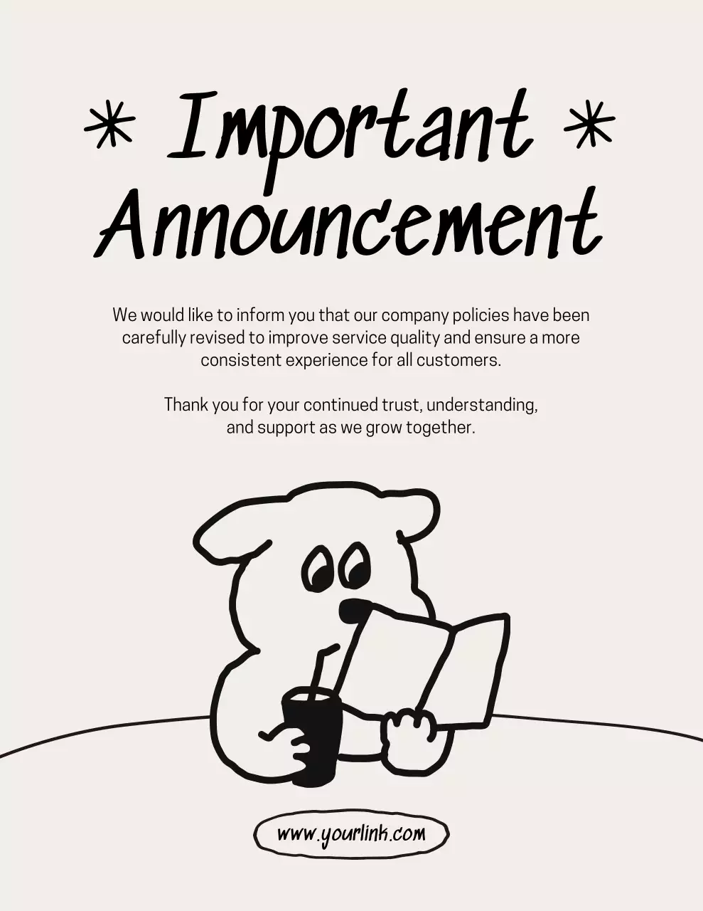 베이지색 간략 공지사항