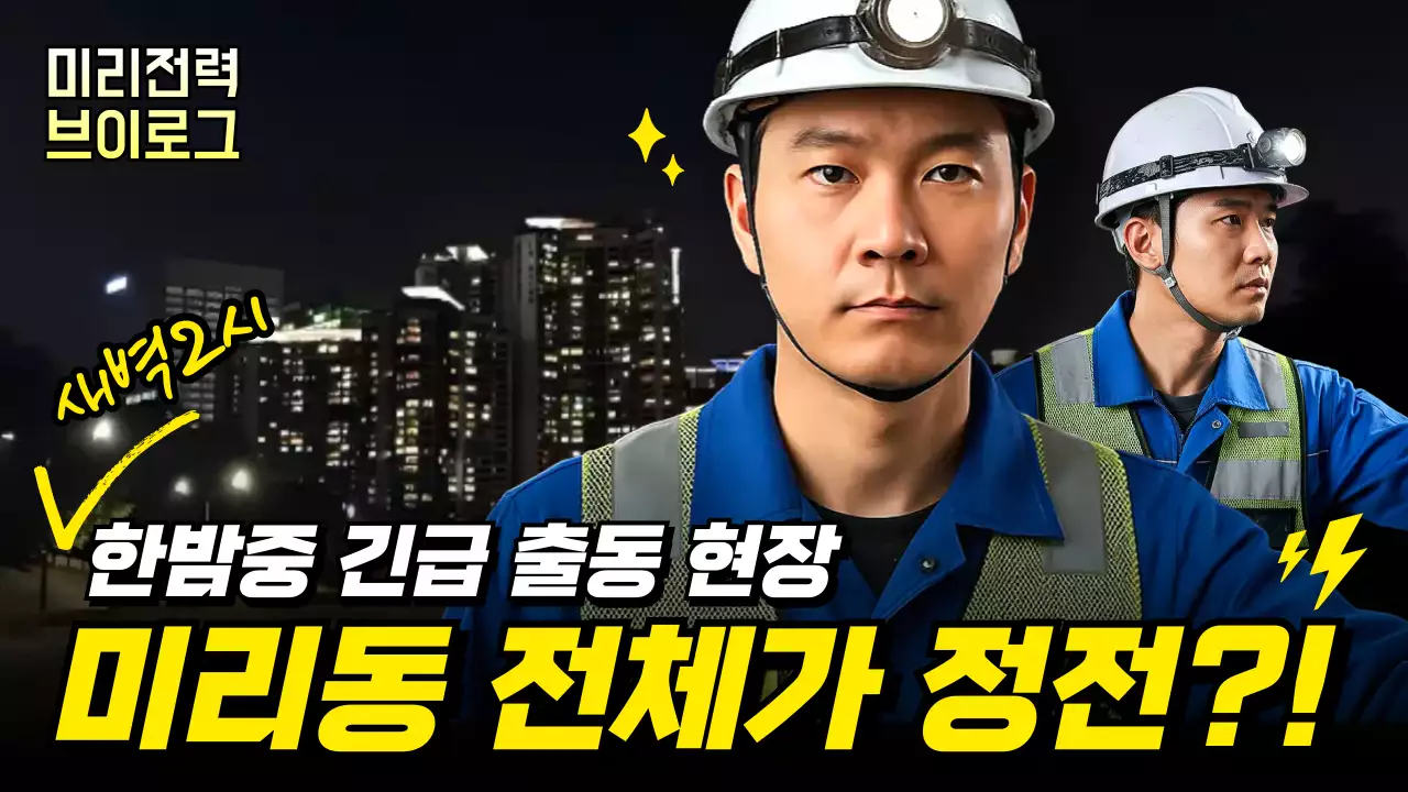 검정 모던 전기 안전 캠페인