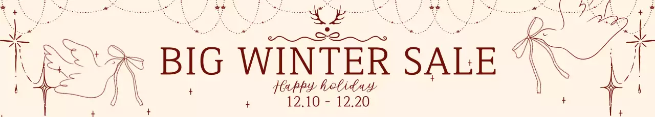 beige vintage winter sale promotion